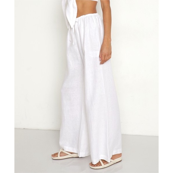 Faithfull the Brand Solano pant in white, size XS - Picture 2 of 5